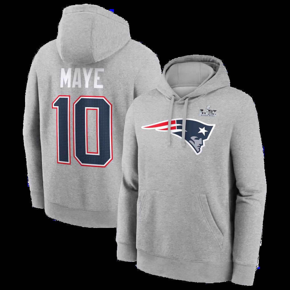 Men 2026 NFL New England Patriots hoodie grey 0017->new england patriots->NFL Jersey
